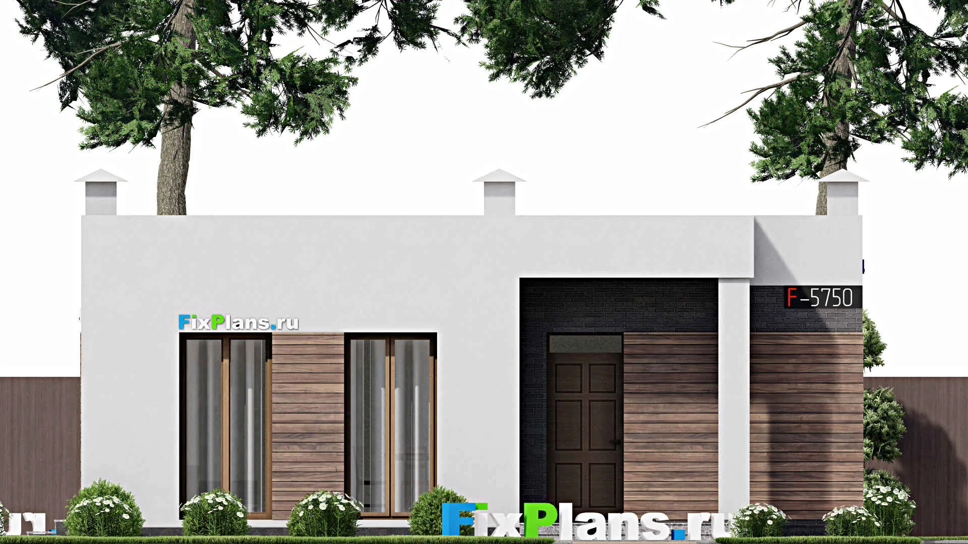 F-5750 - Проект одноэтажного дома 10 на 17, площадью 130 м² с 3 спальнями