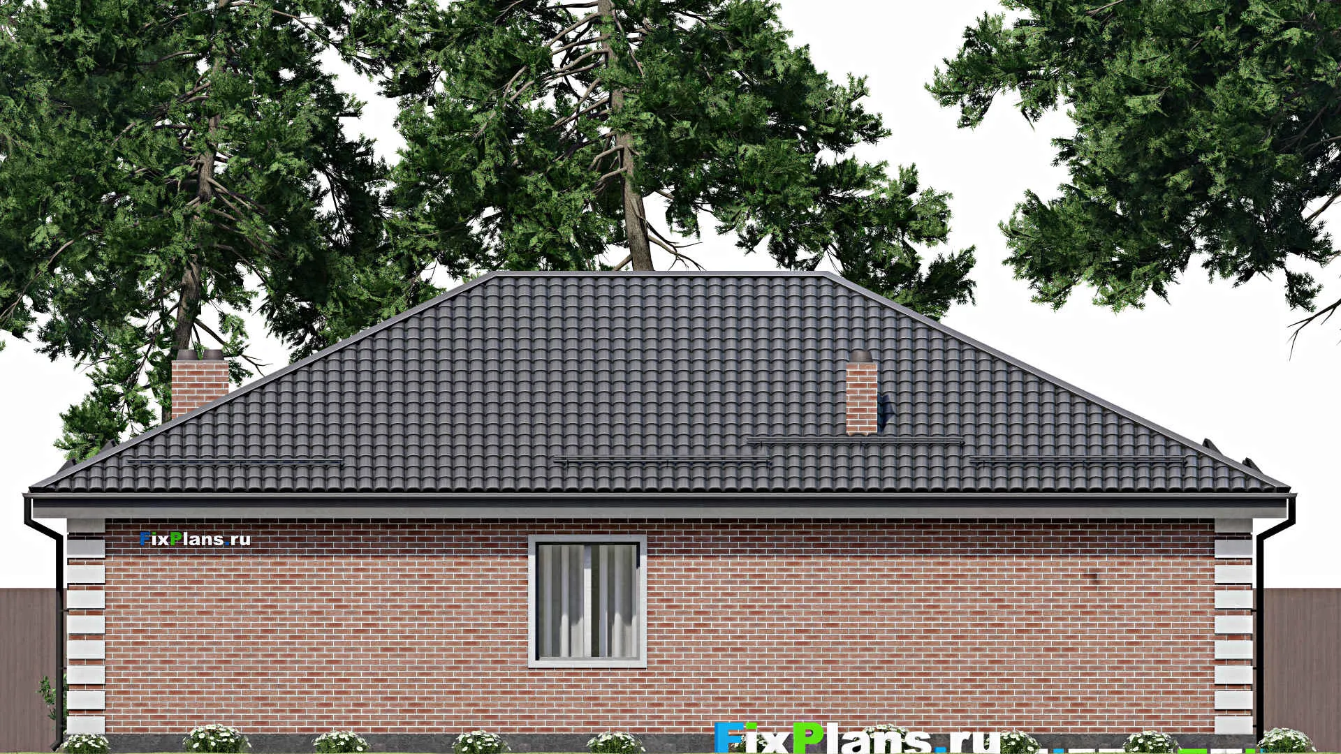 F-3248 - Проект одноэтажного дома 14 на 17, площадью 170 м² с 3 спальнями