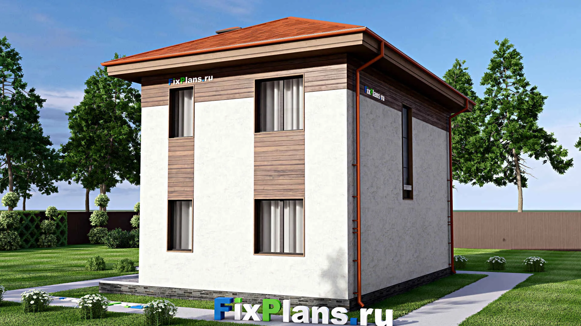 F-14084 - Проект двухэтажного дома 8 на 11, площадью 110 м² с 3 спальнями