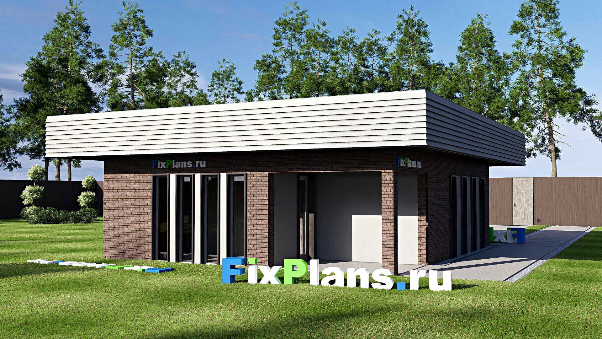 F-21086 - Проект гаража 8 на 9, площадью 60 м² на 2 машиноместа