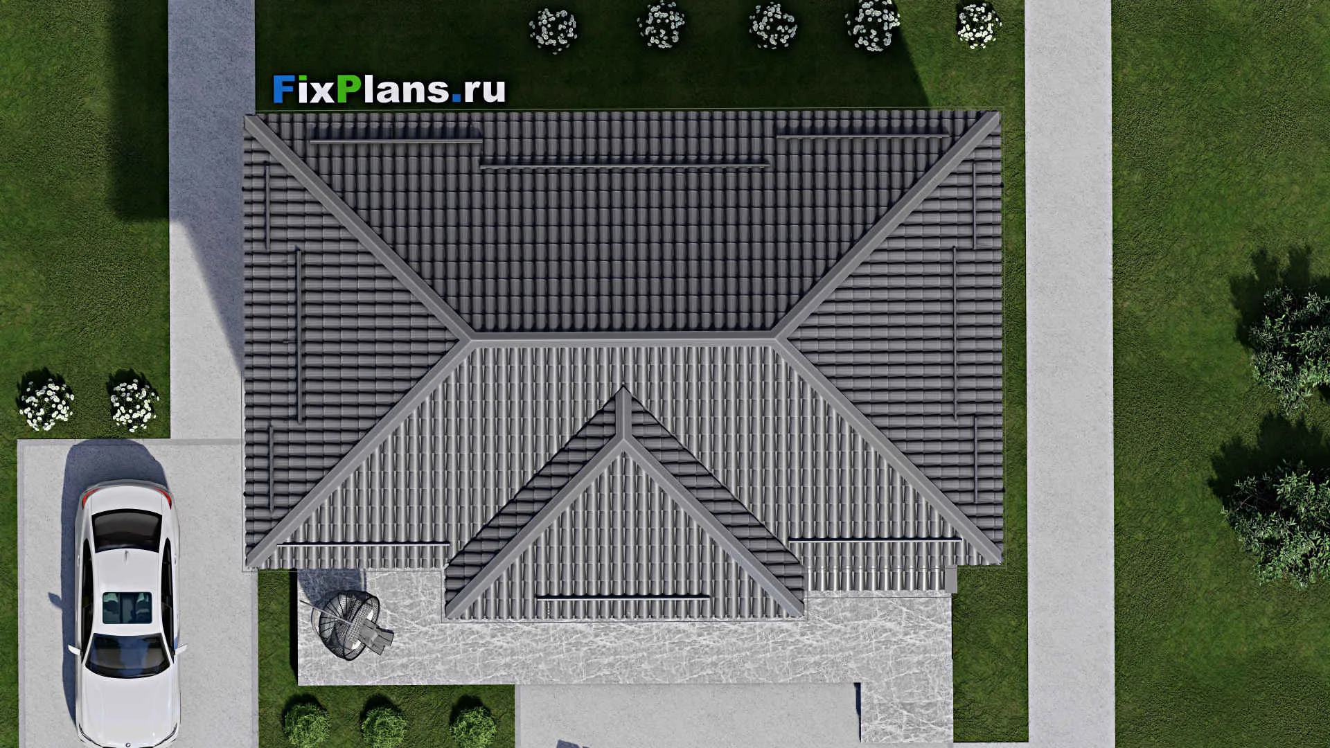 F-3356 - Проект двухэтажного дома 8 на 12, площадью 140 м² с террасой и 3 спальнями