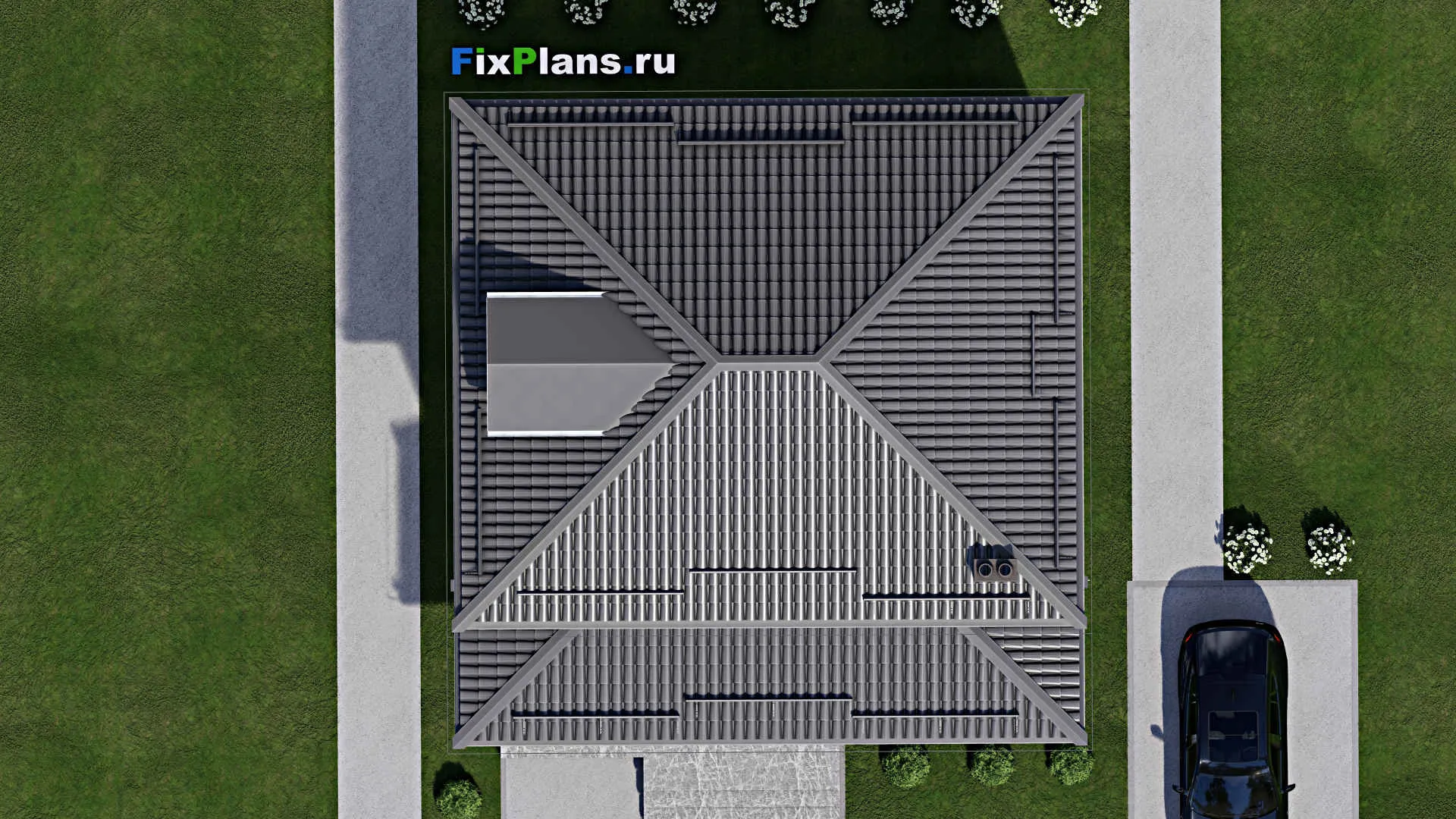 F-3221 - Проект двухэтажного дома 10 на 11, площадью 140 м² с террасой и 3 спальнями