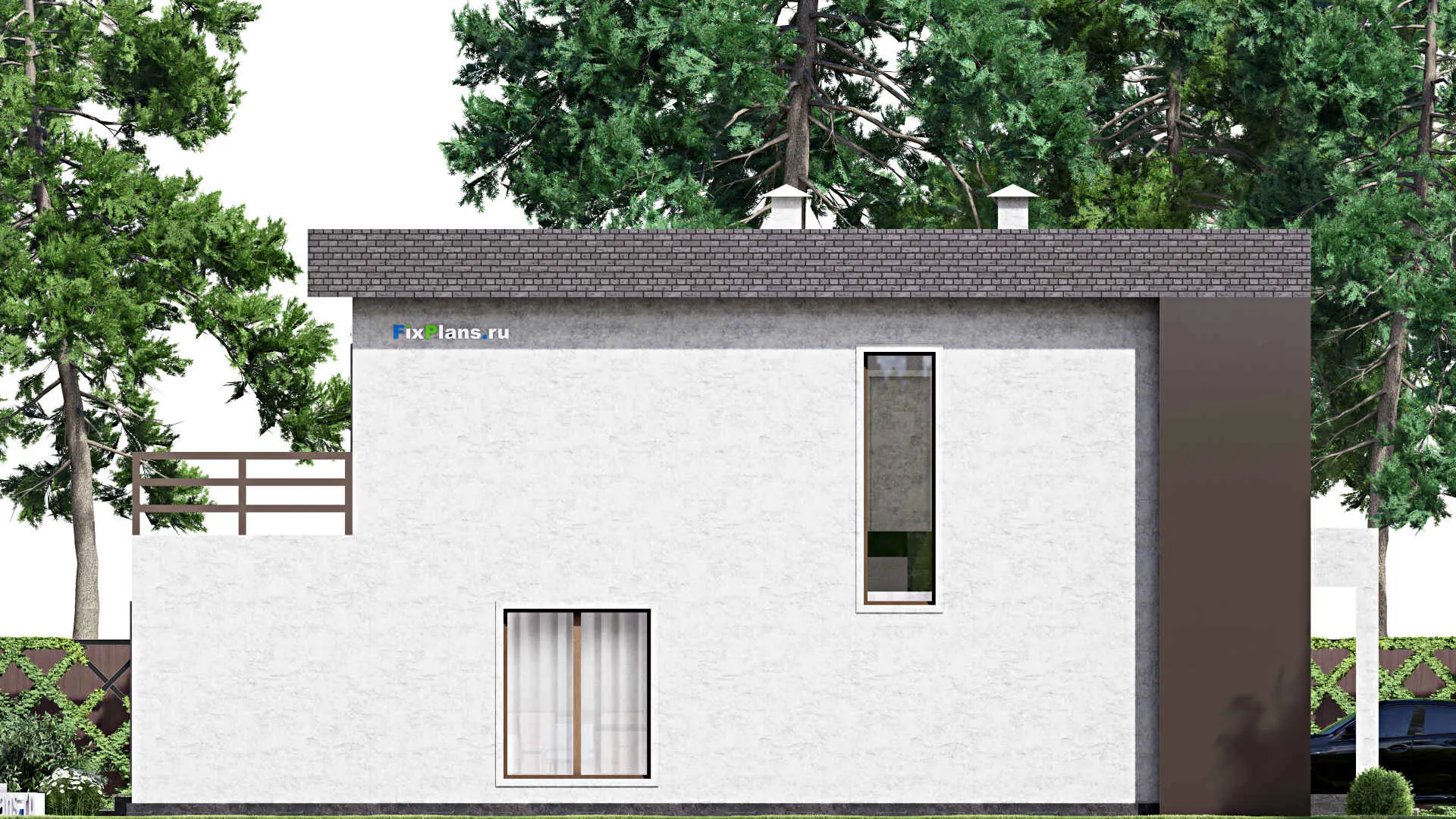 F-15389 - Проект двухэтажного дома 12 на 17, площадью 290 м² с террасой, балконом и 3 спальнями
