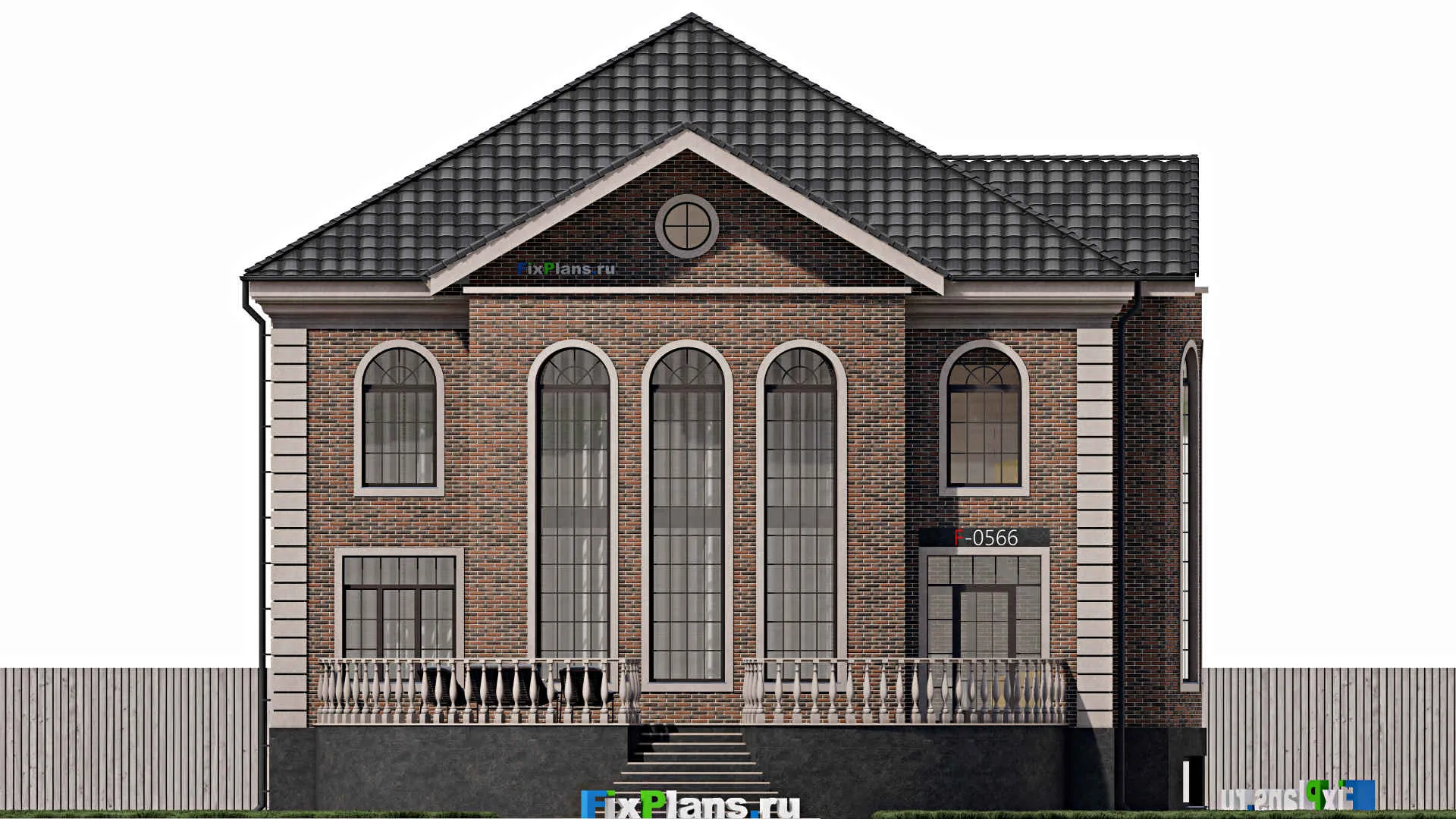 F-0566 - Проект двухэтажного дома 15 на 17, площадью 300 м² с 5 спальнями