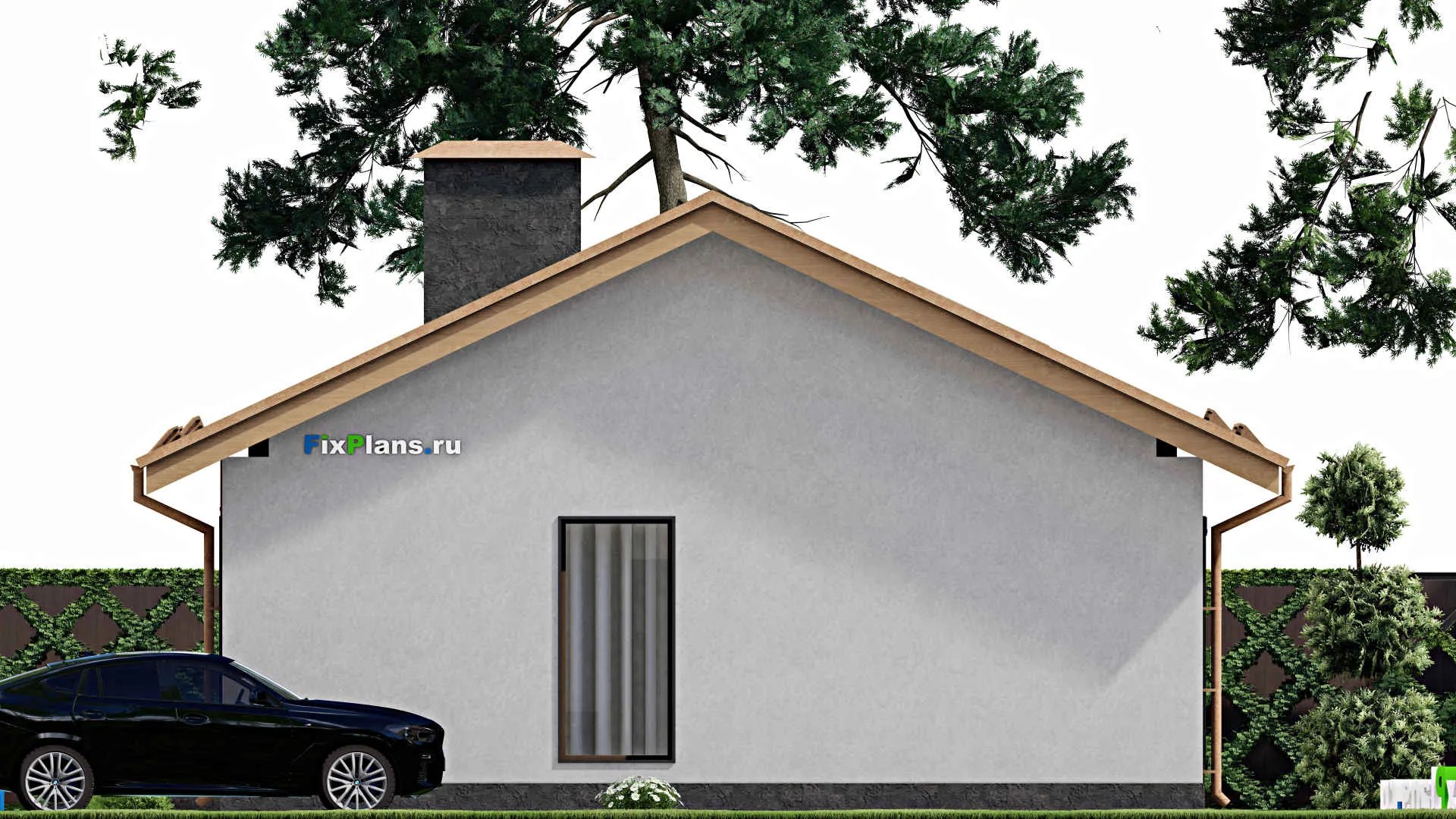 F-10970 - Проект одноэтажного дома 11 на 18, площадью 140 м² с 3 спальнями