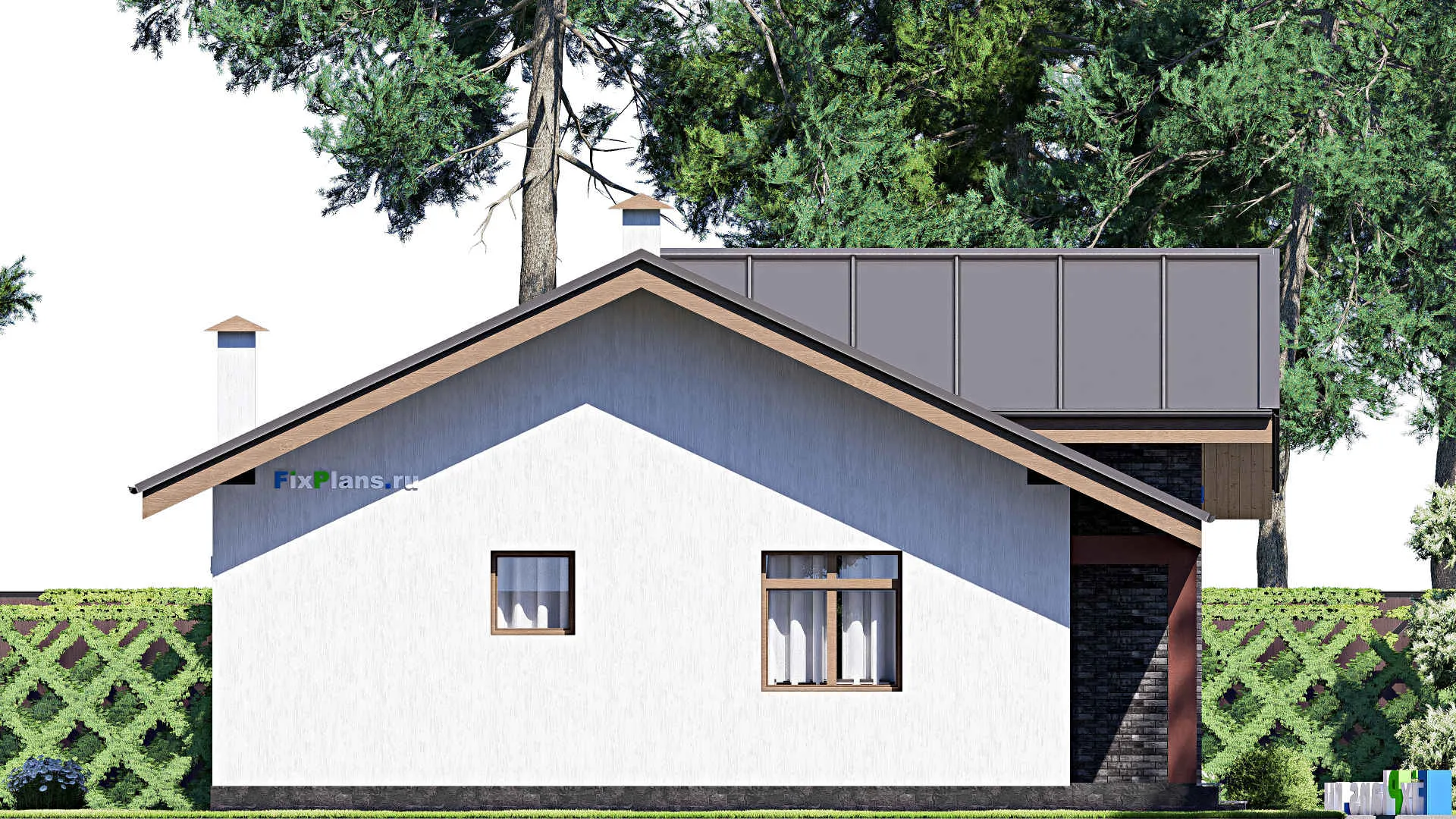 F-17234 - Проект одноэтажного дома 11 на 16, площадью 130 м² с 3 спальнями