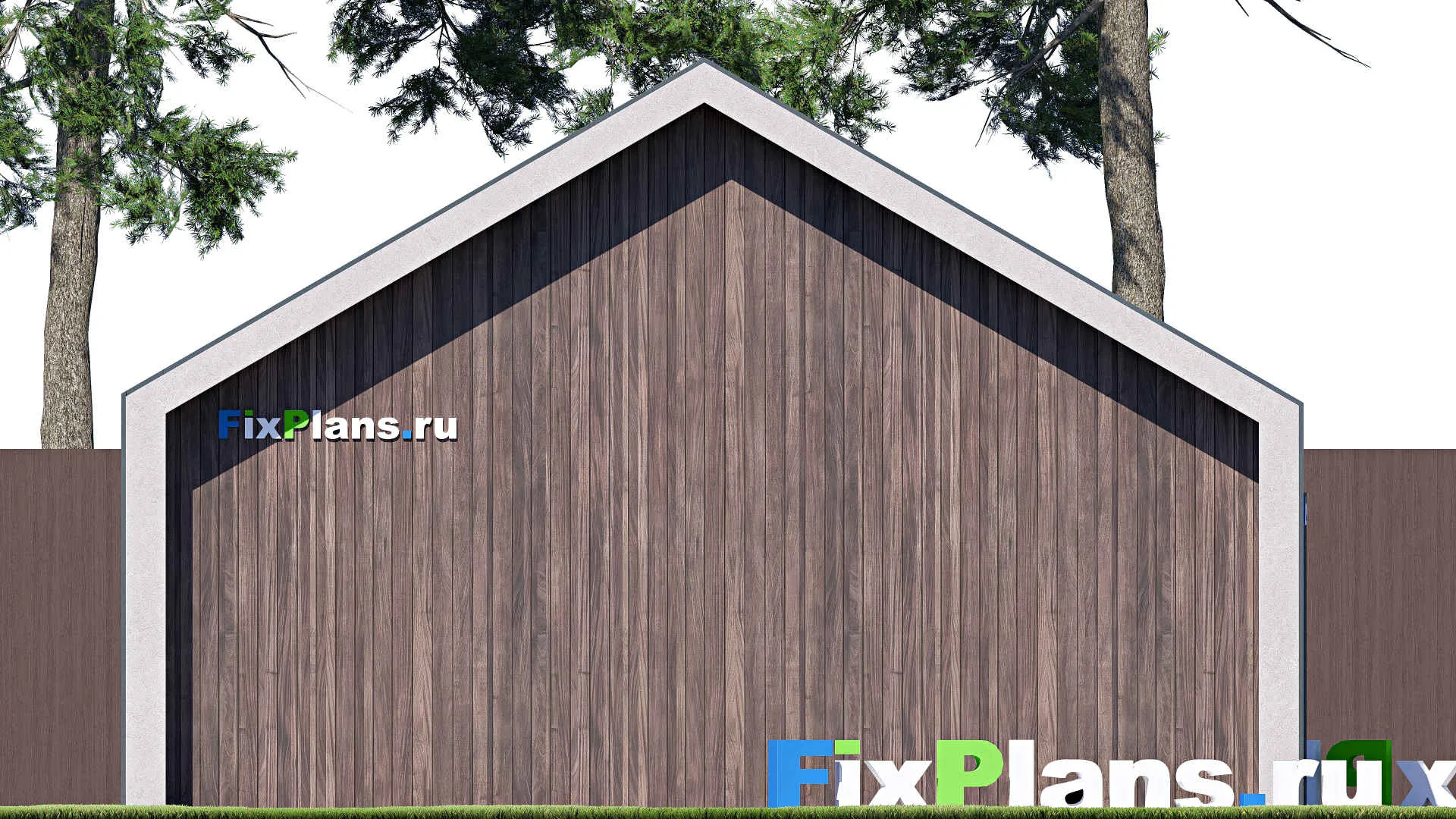 F-21014 - Проект гаража 8 на 8, площадью 50 м² на 2 машиноместа